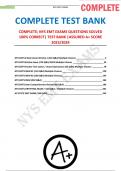 COMPLETE; NYS EMT EXAMS QUESTIONS SOLVED 100% CORRECT| TEST BANK |ASSURED A+ SCORE 2023/2024