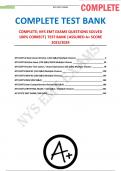 Complete; NYS EMT EXAMS QUESTIONS SOLVED 100% CORRECT| TEST BANK |ASSURED A+ SCORE 2023/2024
