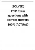 (SOLVED)  PCIP Exam questions with correct answers  100% (ACTUAL 2023/2024)