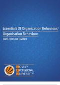 EssentialsOfOrganizationBehaviour/OrganisationBehaviour DMGT103/DCOM401