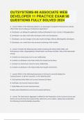 OUTSYSTEMS - REACTIVE WEB DEVELOPER TEST |174 QUESTIONS FULLY SOLVED & UPDATED & VERIFIED 2024|GUARANTEED SUCCESSS