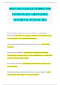 RNRF Study Guide |QUESTIONS AND ANSWERS | ALREADY PASSED | VERIFIED & UPDATED | 2024