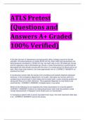 ATLS Pretest (Questions and Answers A+ Graded 100% Verified)