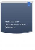 HESI A2 V1 Exam Questions with Answers (All Correct)