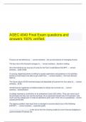   AGEC 4040 Final Exam questions and answers 100% verified.