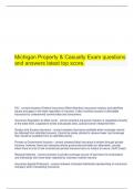  Michigan Property & Casualty Exam questions and answers latest top score.