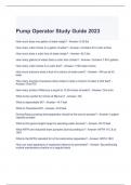 Pump Operator Study Guide 2023 Questions and Answers
