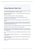 Pump Operator State Test 2023-solved