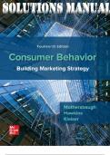 SOLUTIONS MANUAL for Consumer Behavior: Building Marketing Strategy 14th Edition by David Mothersbaugh, Delbert Hawkins, Susan Bardi Kleiser ISBN 9781260158182. (Complete 20 Chapters)