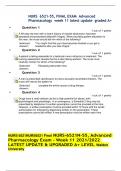 NURS 6521-55, FINAL EXAM Advanced Pharmacology week 11 latest update graded A+