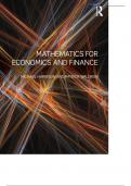 Mathematics for Economics and Finance 1st Edition PDF 