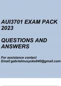 The Internal Audit Process: Planning the Engagement(AUI3701 Exam pack 2024)