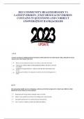 2023 COMMUNITY HEALTH HESI RN V1 LATESTVERSION ) EXIT HESI EACH VERSION  CONTAINS 55 QUESTIONS AND CORRECT  ANSWERS|TEST BANK|AGRAD