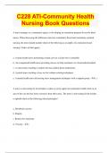 C228 ATI-Community Health  Nursing Book Questions(Top QUALITY 2024/2025 EXAM REVIEW)