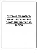 Test Bank For Darby and Walsh Dental Hygiene Theory and Practice 5th Edition by Jennifer A Pieren, Denise M. Bowen