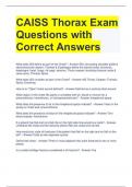 CAISS Thorax Exam Questions with Correct Answers 