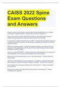 CAISS 2022 Spine Exam Questions and Answers 