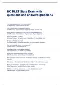 NC BLET State Exam with questions and answers graded A+
