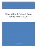 SHADOW FOCUSED EXAM RACHEL ADLER – CORRECTLY ANSWERED /LATEST UPDATE VERSION/ GRADED A+