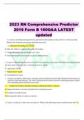 2023 RN Comprehensive Predictor  2019 Form B 180Q&A LATEST  updated