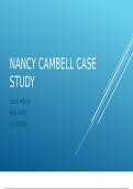 NANCY CAMBELL CASE  STUDY Stacy Martin NSG 6430 11/3/2019 CASE SYNOPSIS