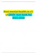 HESI MENTAL HEALTH RN V1-V3 2020 TEST BANK