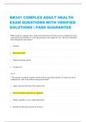 NR341 COMPLEX ADULT HEALTH  EXAM QUESTIONS WITH VERIFIED SOLUTIONS | PASS GUARANTEE While caring for a patient with a small bowel obstruction, the nurse assesses a pulmonary artery occlusion pressure (PAOP) of 1 mm Hg and hourly urine output of 5 mL. The 