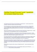   Certified Google Educator Level 1 questions and answers latest top score.