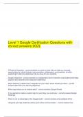  Level 1 Google Certification Questions with correct answers 2023.