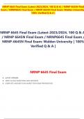 NRNP 6645 Final Exam (Latest-2023/2024, 100 Q & A) / NRNP 6645N Final Exam / NRNP6645 Final Exam / NRNP-6645N Final Exam: Walden University | 100% Verified Q & A