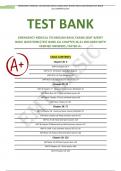 TEST BANK EMERGENCY MEDICAL TECHNICIAN-BASIC EXAMS (EMT-B/EMT BASIC QUESTIONS|TEST BANK ALL CHAPTER 1-41 INCLUDED WITH VERIFIED ANSWERS / GRADED A+