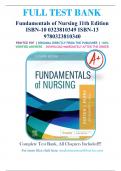 Test Bank For Fundamentals of Nursing 11th Edition Potter Perry ISBN  9780323810340 Chapter 1-50 | Complete Guide A+