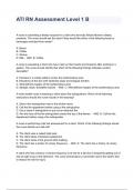 ATI RN Assessment Level 1 B Exam Questions And Answers 