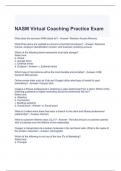 NASM Virtual Coaching Practice Exam with correct Answers