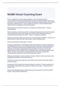 NASM Virtual Coaching Exam with correct Answers