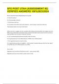 SFO POST UTAH (ASSESSMENT #2) VERIFIED ANSWERS 100%2023/2024