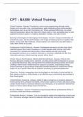 CPT - NASM Virtual Training Exam Questions and Answers