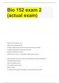 Bio 152 exam 2 (actual exam)