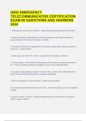 IAED EMERGENCY TELECOMMUNICATOR CERTIFICATION EXAM| 60 QUESTIONS AND ANSWERS 2024