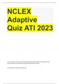 NCLEX Adaptive Quiz ATI 2023