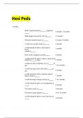  Hesi Peds Questions & Detailed Answers 2024