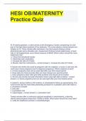 HESI OB/MATERNITY Practice Quiz