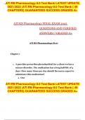 ATI RN Pharmacology FINAL EXAM 2023 QUESTIONS AND VERIFIED ANSWERS// GRADED A+
