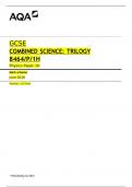  GCSE COMBINED SCIENCE: TRILOGY 8464/P/1H