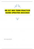 NR 507 MID TERM PRACTICE GUIDE UPDATED 2023/2024