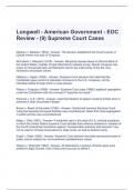 Longwell - American Government - EOC Review - (9) Supreme Court Cases Exam