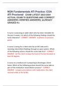 NGN Fundamentals ATI Practice: COA  ATI Proctored EXAM LATEST 2023-2024  ACTUAL EXAM 70 QUESTIONS AND CORRECT  ANSWERS (VERIFIED ANSWERS) |ALREADY GRADED A+