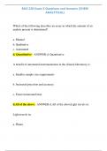 MLS 220 Exam 3 Questions and Answers (CHEM  ANALYTICAL)