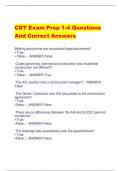 CDT Exam Prep 1-4 Questions  And Correct Answers