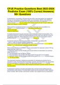 CPJE Practice Exam Questions (Predictor ) With Answers Latest 2023/2024